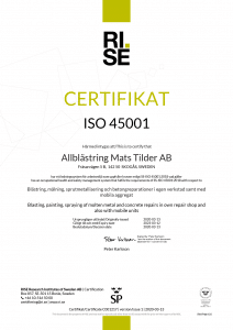 ISO Certifikat 45001