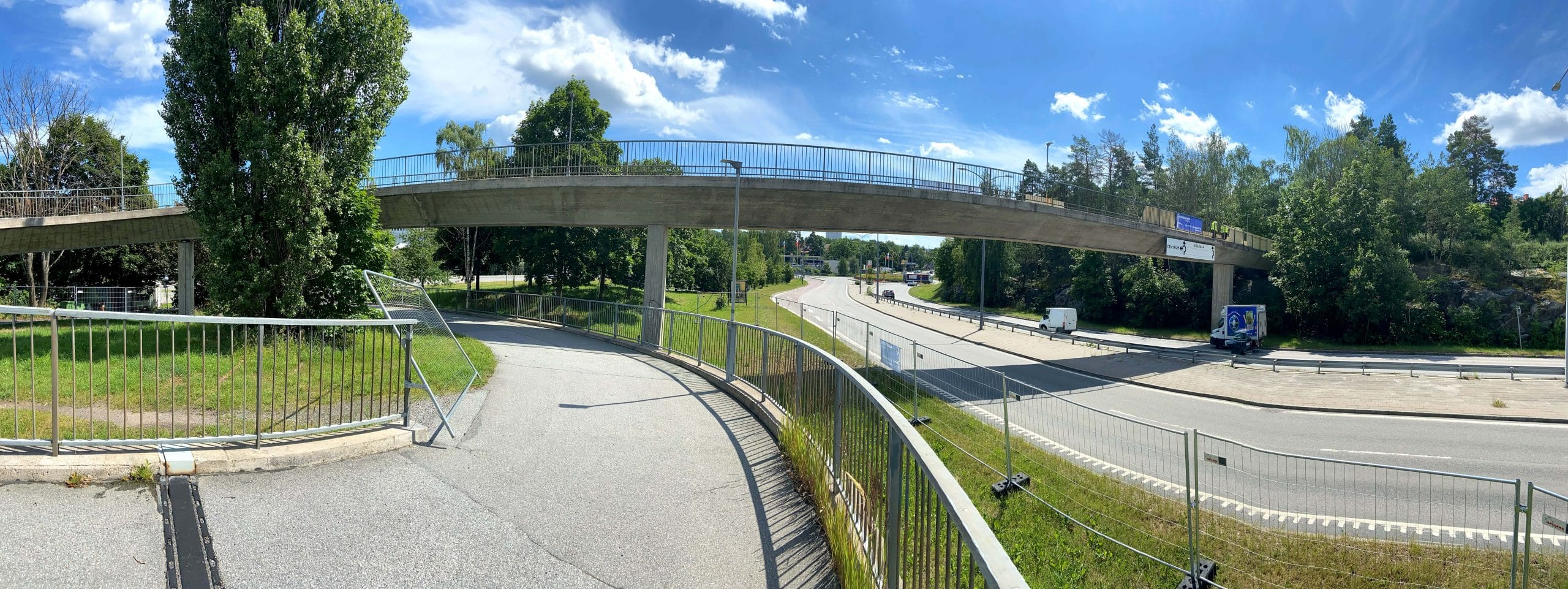 Anläggningsarbeten på gång- och cykelbro