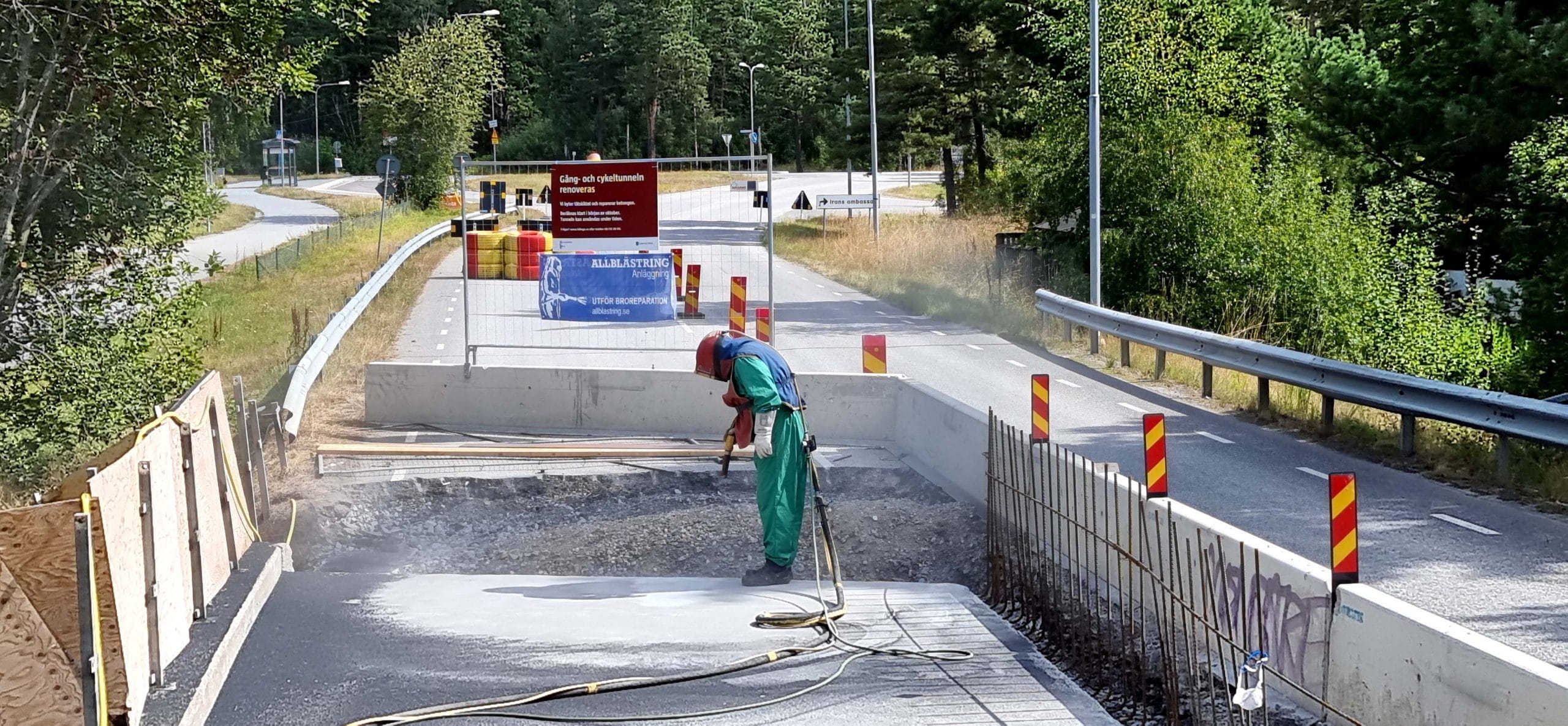 Renovering av gång- och cykeltunnlar på Lidingö