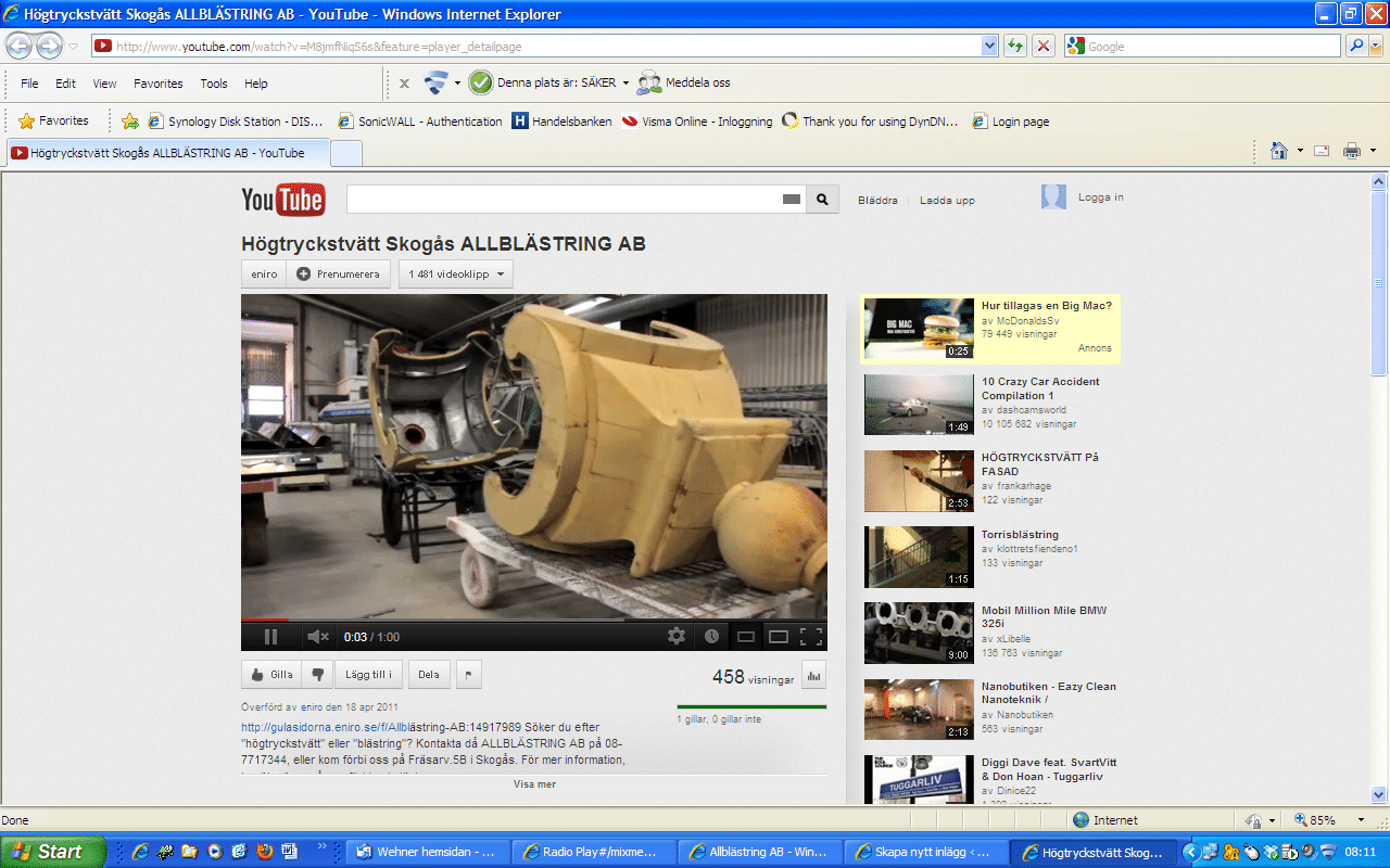 Filmat i verkstaden - Blästring och stationsmålning