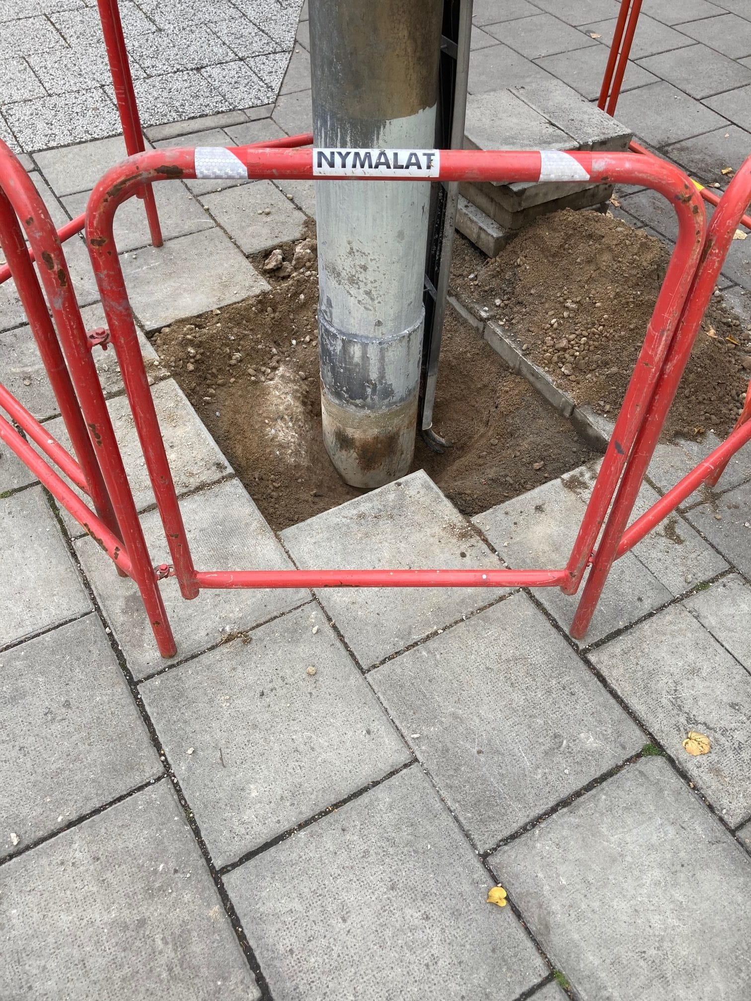 Stolpmålning till Trafikkontoret Stockholm Stad