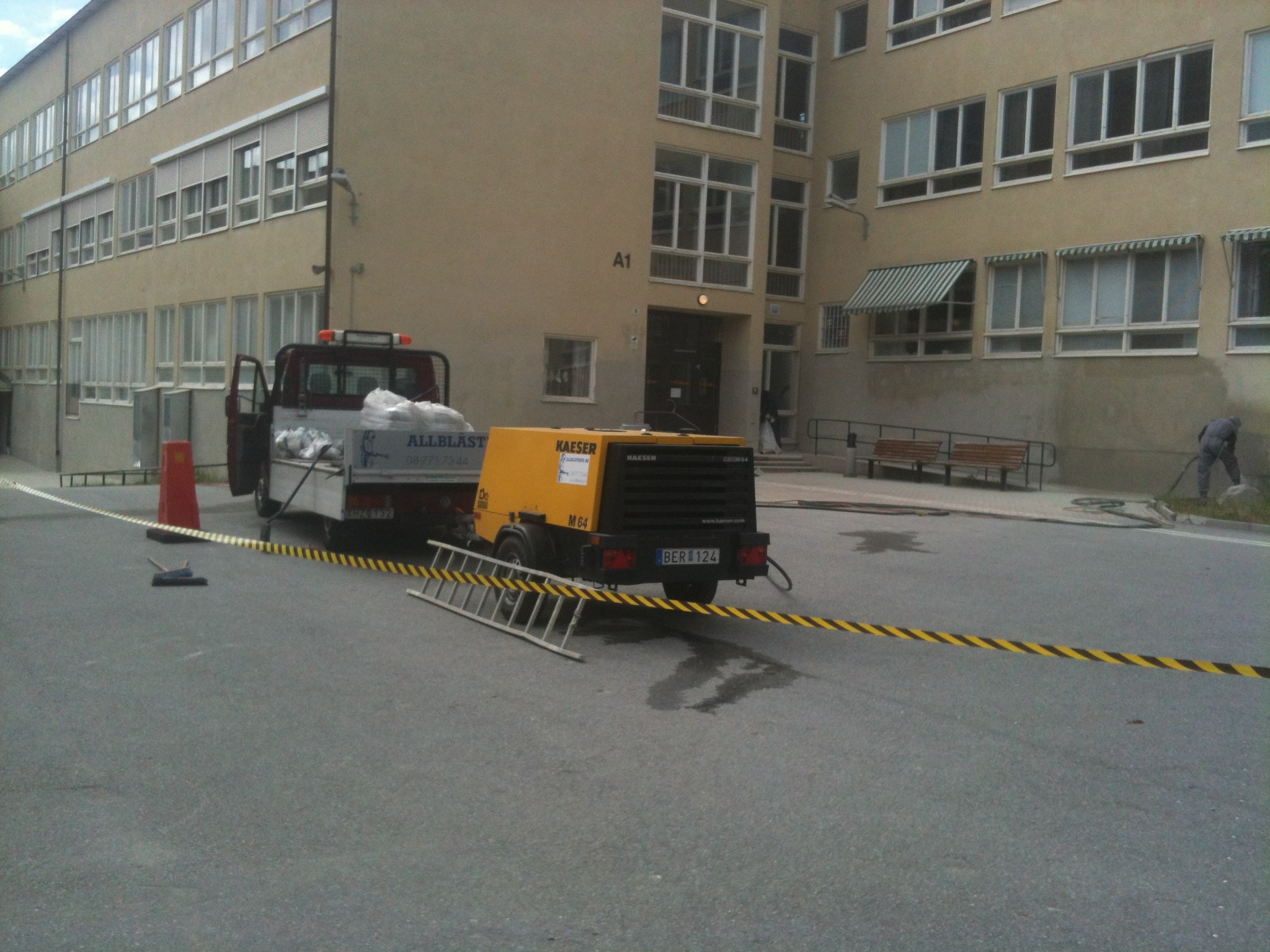 Fasadblästring Fruängens skola